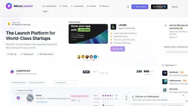 Screenshot of MicroLaunch