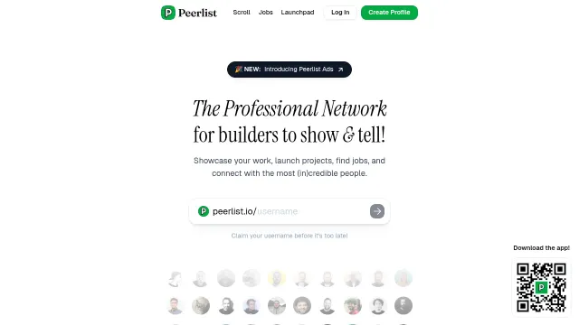 Screenshot of Peerlist