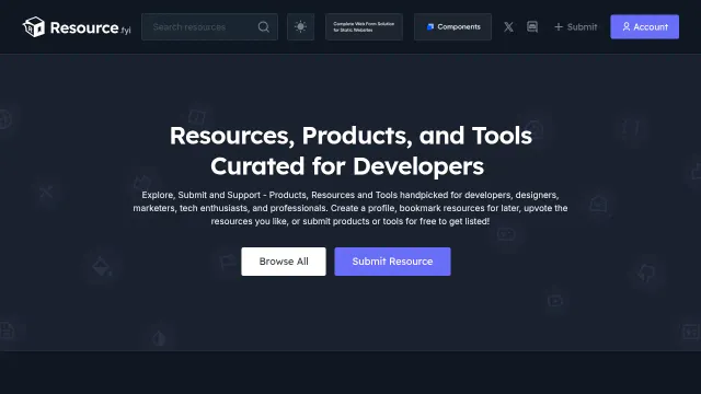 Screenshot of Resource.fyi