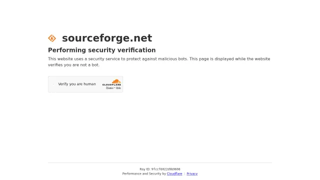 Screenshot of SourceForge